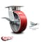 Service Caster 6 Inch Kingpinless Red Poly on Steel Wheel Caster with Brake and Swivel Lock SCC-KP30S620-PUR-RS-SLB-BSL - alternate 5